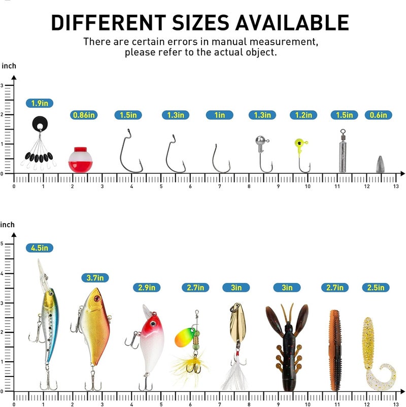 THKFISH Fishing Lures Kit, Bass Fishing Gear Kit for Freshwater Tackle Box with Tackle Included Topwater Baits, Swimbaits, Frog, Fsihing Bait Accessories Gift for Men - Image 4